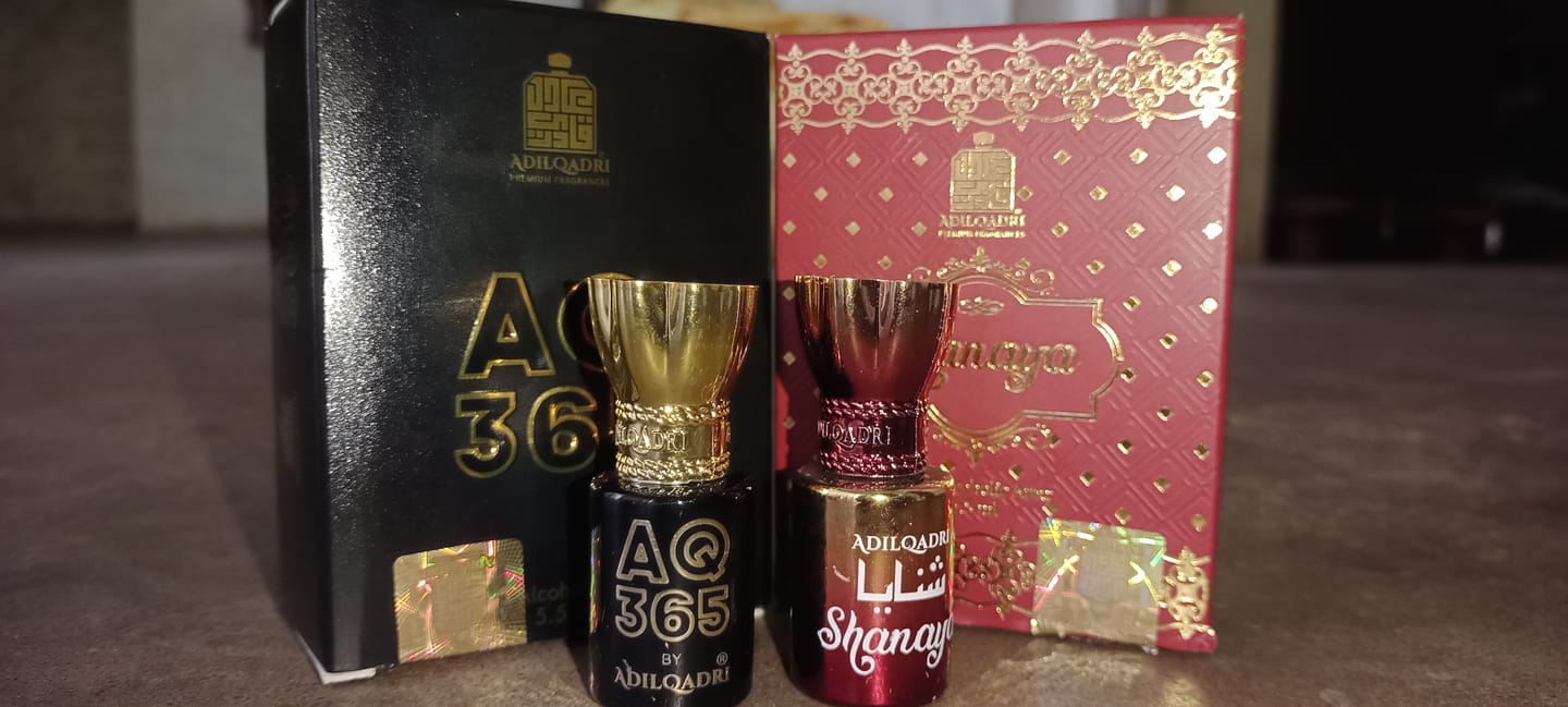 Customer photo review of 2 Pcs Attar Set Shanaya And AQ 365 5.5 Ml Each