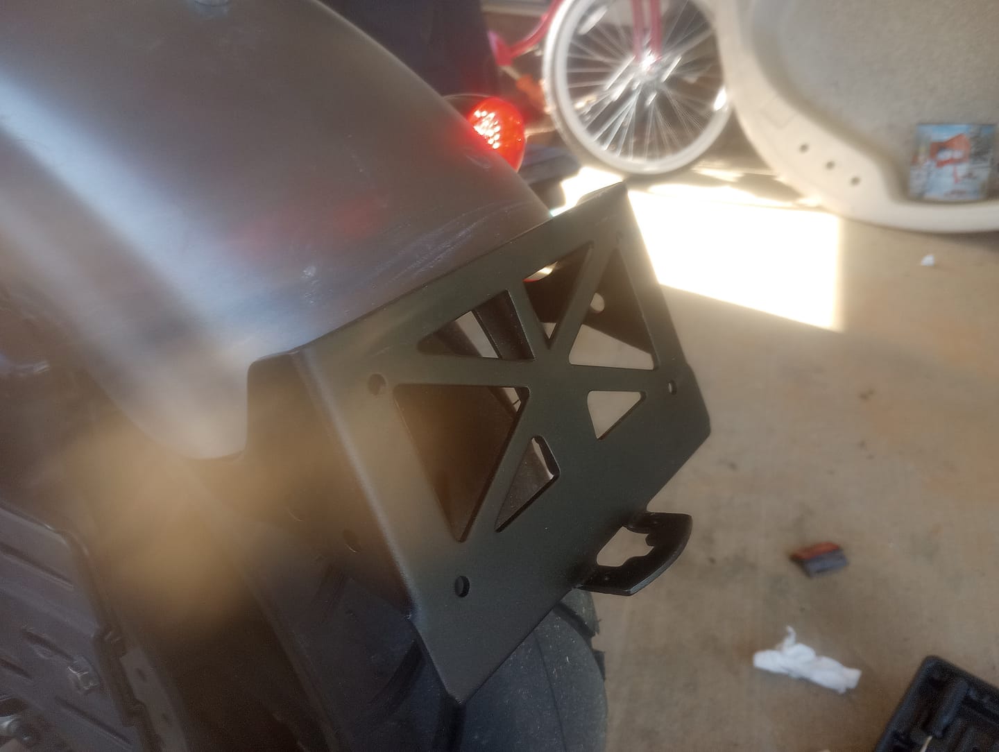Customer photo review of Viking License Plate and Turn Signal Relocation Kit For Harley Sportster (Side Mount Licence Plate)