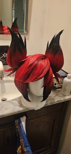 Customer photo review of Hazbin Hotel Alastor Commission Wig