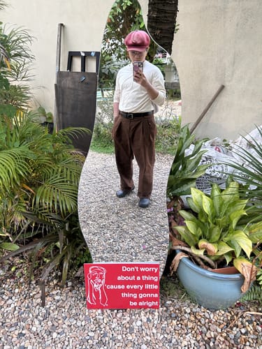 Customer photo review of Siena High-Waist Pleated Trousers - Brown (Wide Fit)