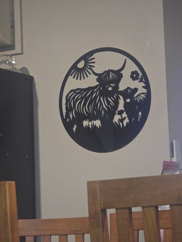 Customer photo review of Highland Cow & Calf Wall Art