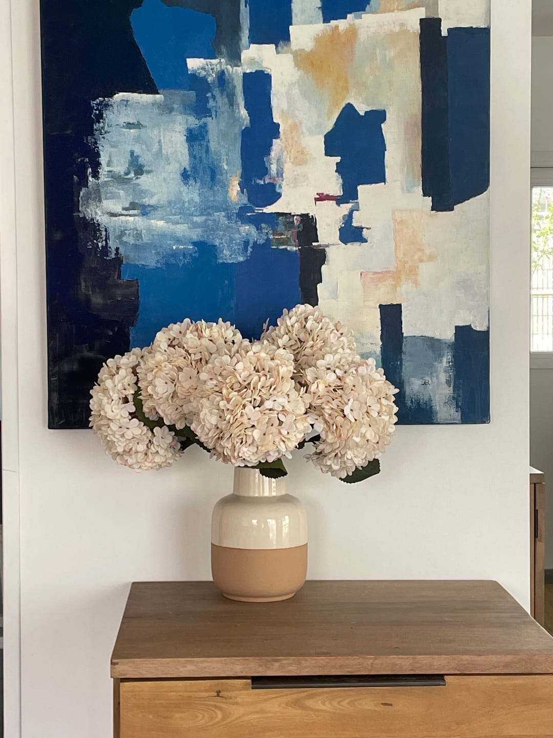 Customer photo review of Grote Zijden Hortensia - Crème