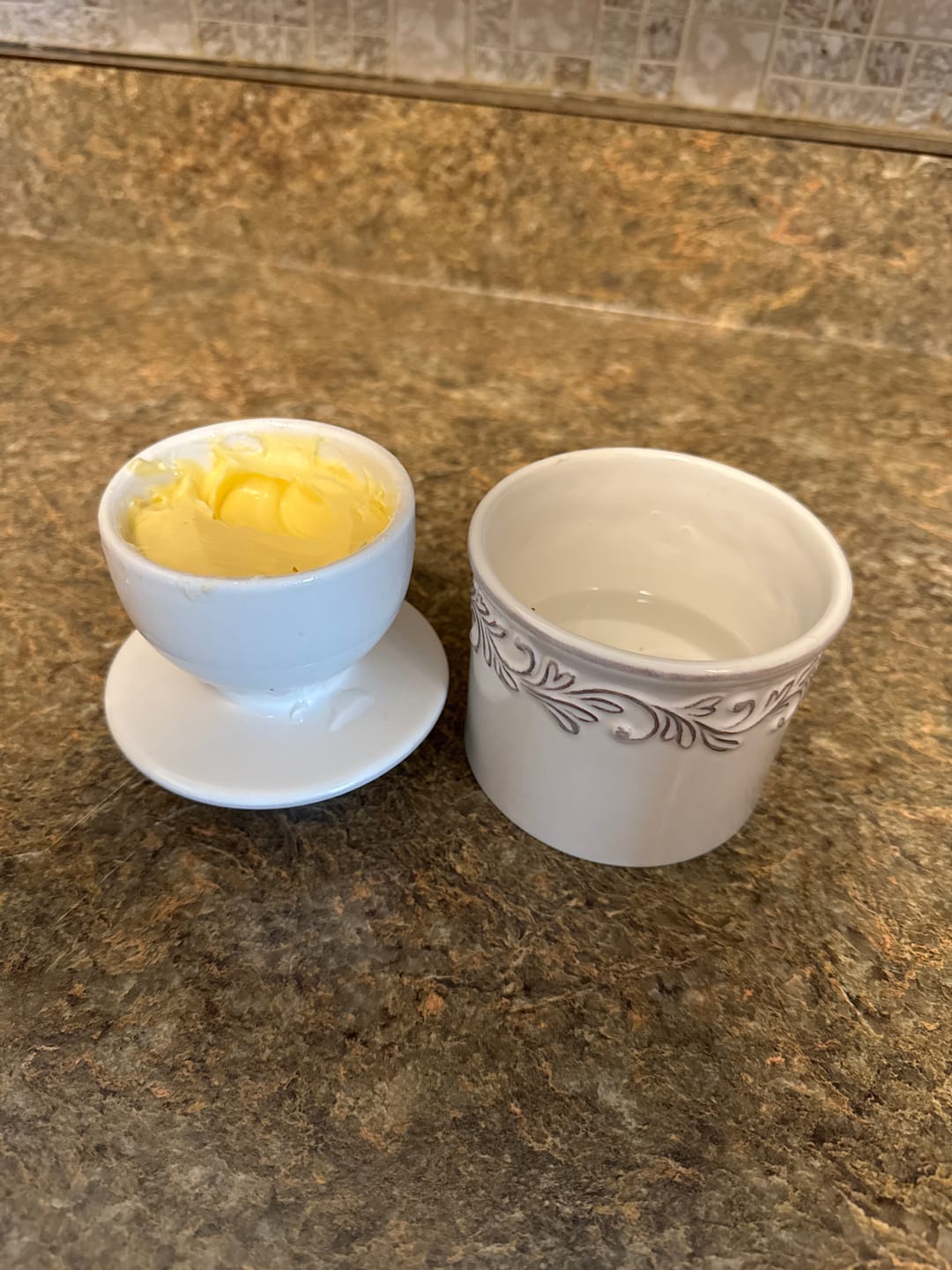 Customer photo review of White Linen Antique Butter Bell Crock