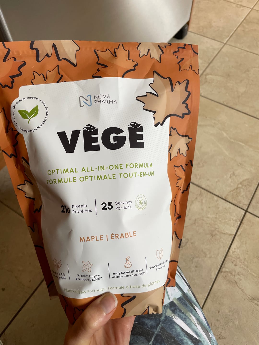 Customer photo review of Nova Pharma - Mélange de Protéines Végétales Complètes 725g