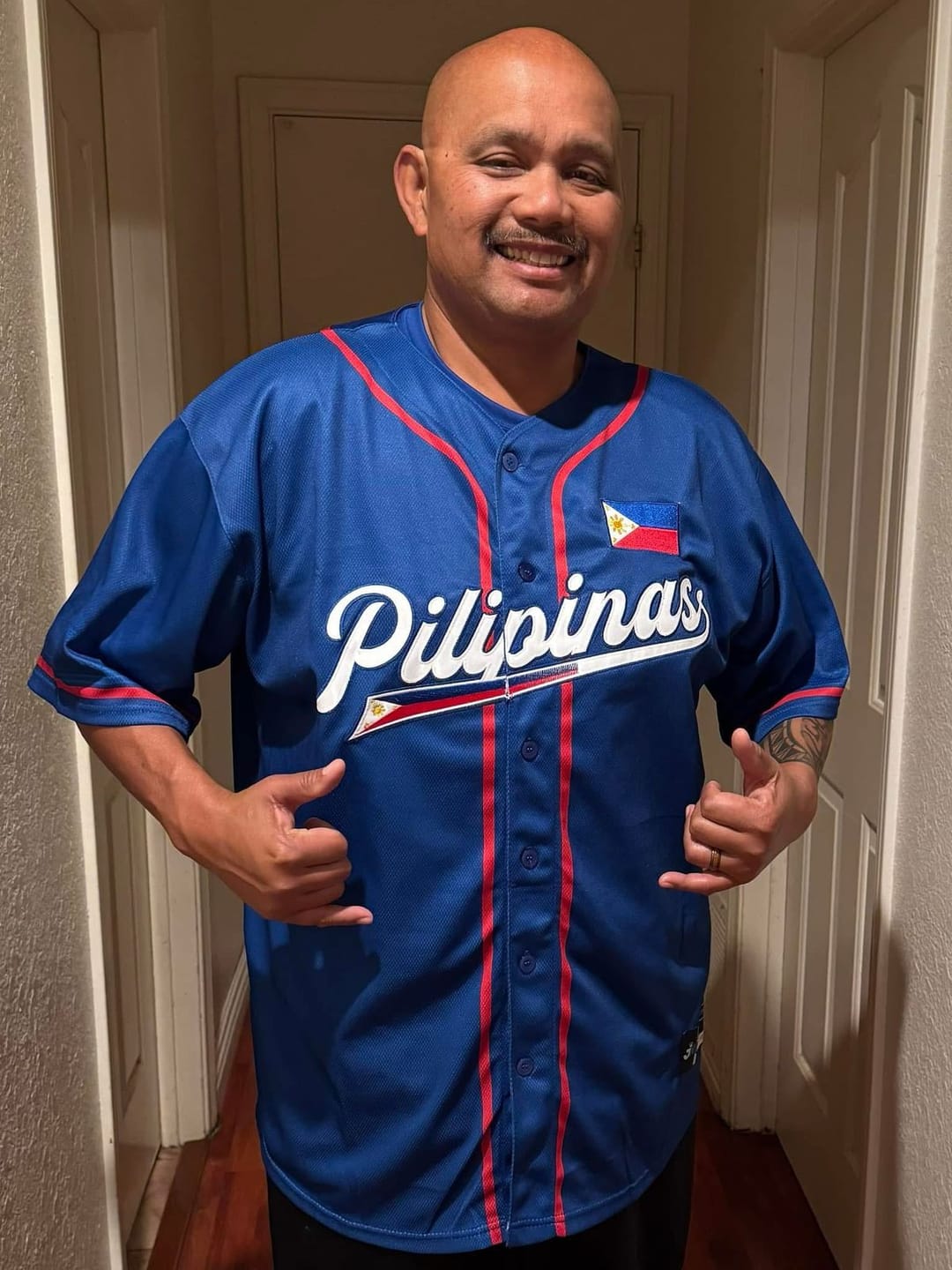 Customer photo review of Philippines Custom Baseball Jersey