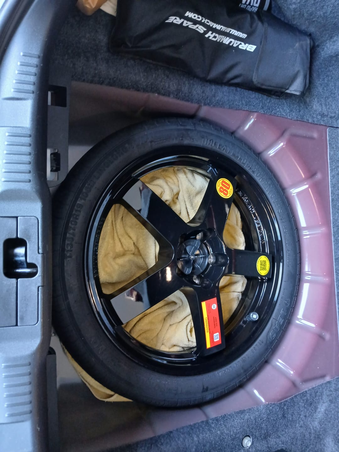 Customer photo review of FORD Mustang FM FN FO Space Saver Spare Wheel Kit - HUB CENTRIC - Braumach Spare Wheel Kit All Models - 2015-2026
