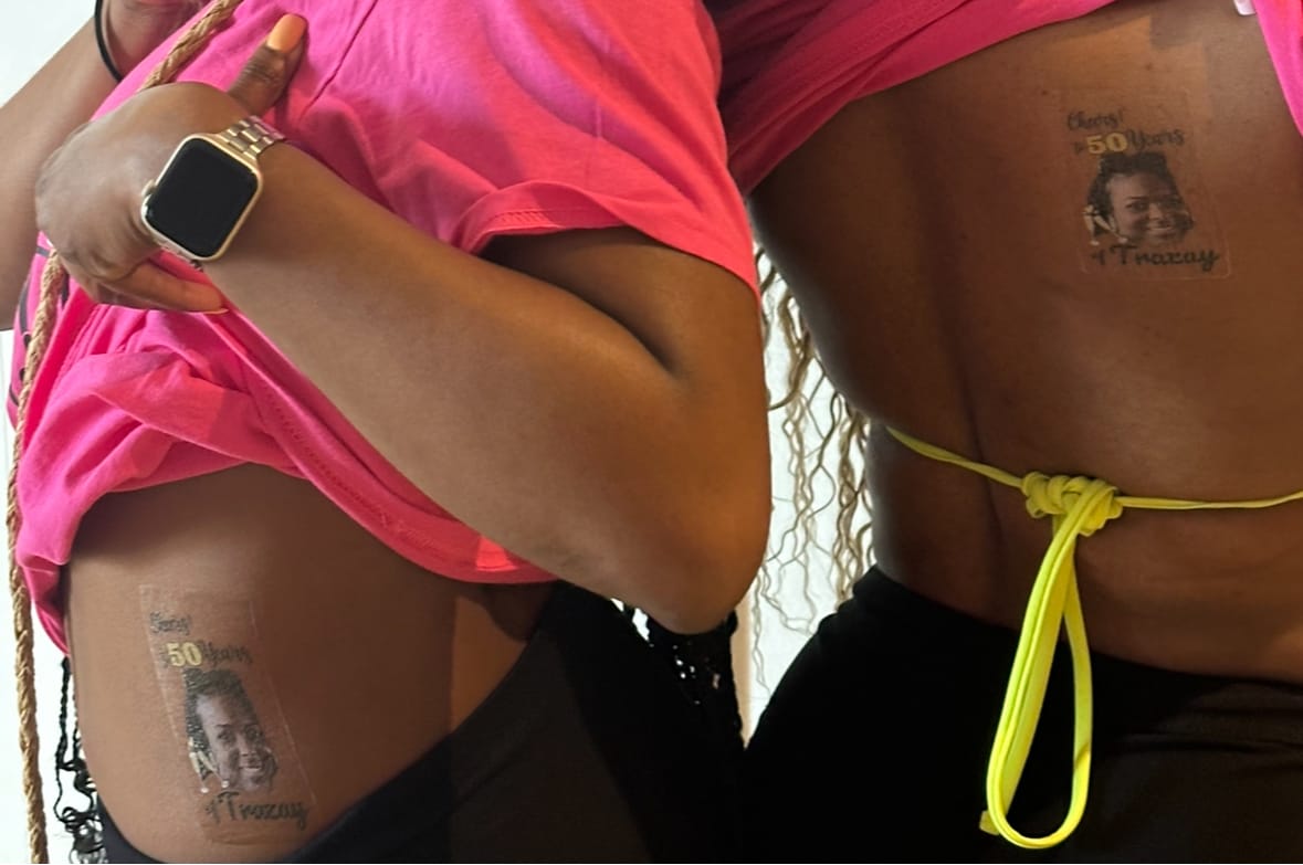 Customer photo review of Cheers to Years! - Temporary Tattoo