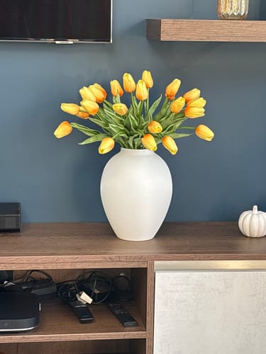 Customer photo review of Ella Vase - Matt White