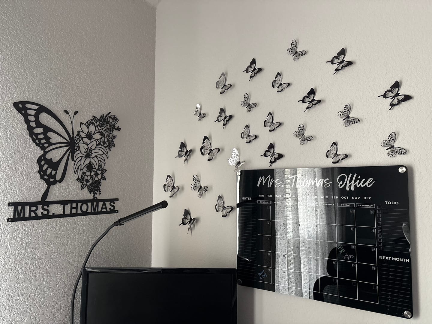 Customer photo review of Personalized Family Name Calendar with 3 Side Headers