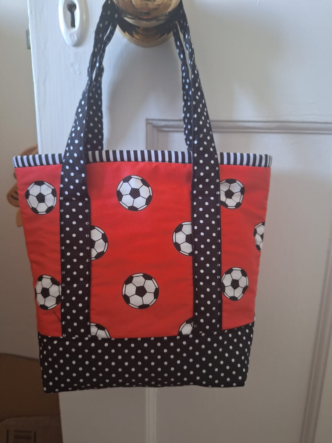 Customer photo review of Polka Dot Rose & Hubble Cotton Poplin Fabric