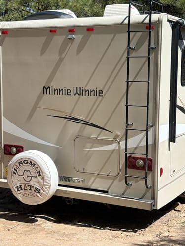 Customer photo review of Custom Spare Tire Cover for Jeep, RV, Bronco Camper, Trailer, & More