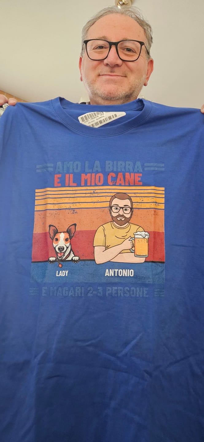 Customer photo review of Amo la birra e i miei animali da compagnia - Maglietta personalizzata