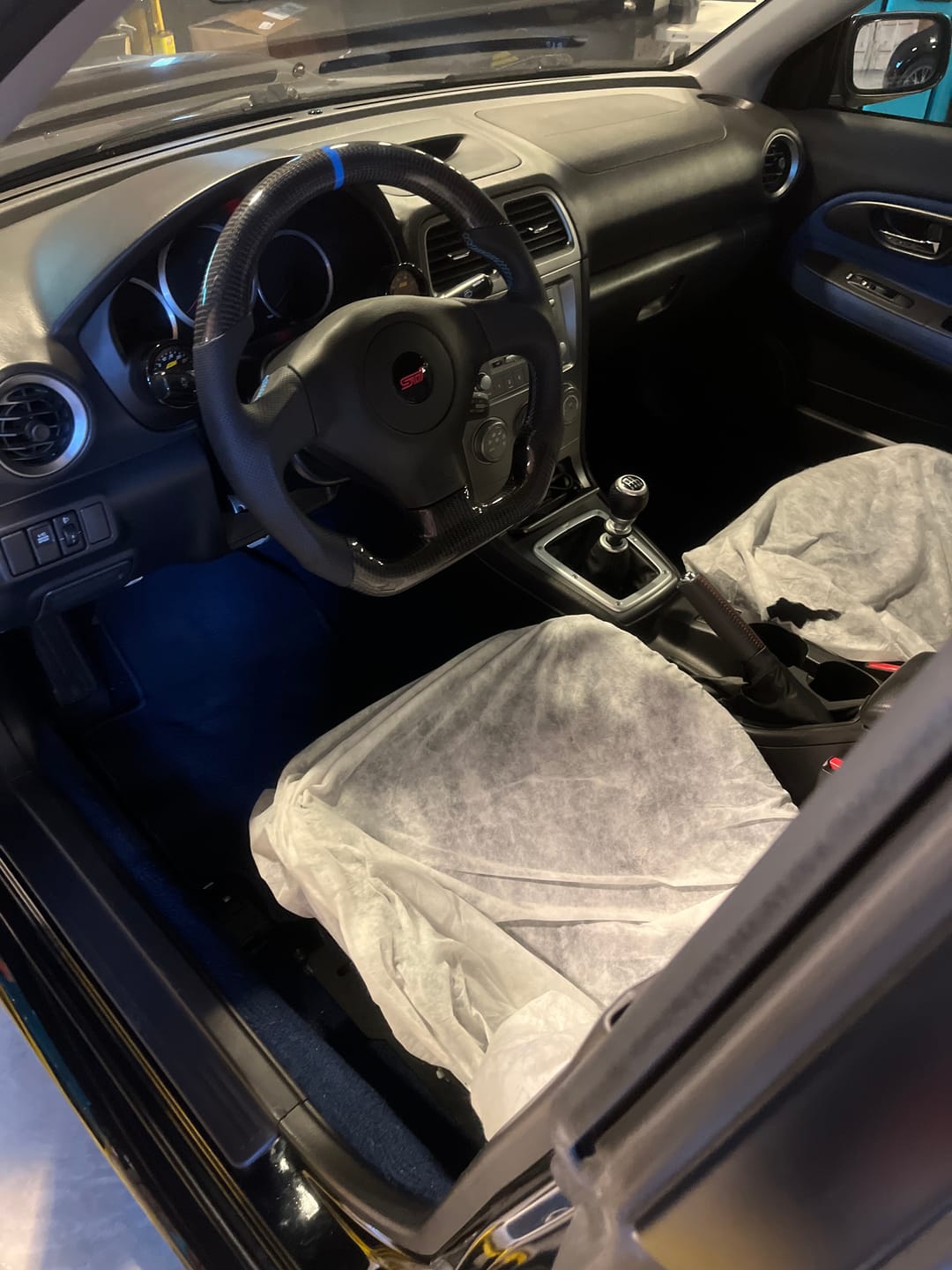 Customer photo review of 2005-07 Subaru WRX STI Carbon Fiber Steering Wheel