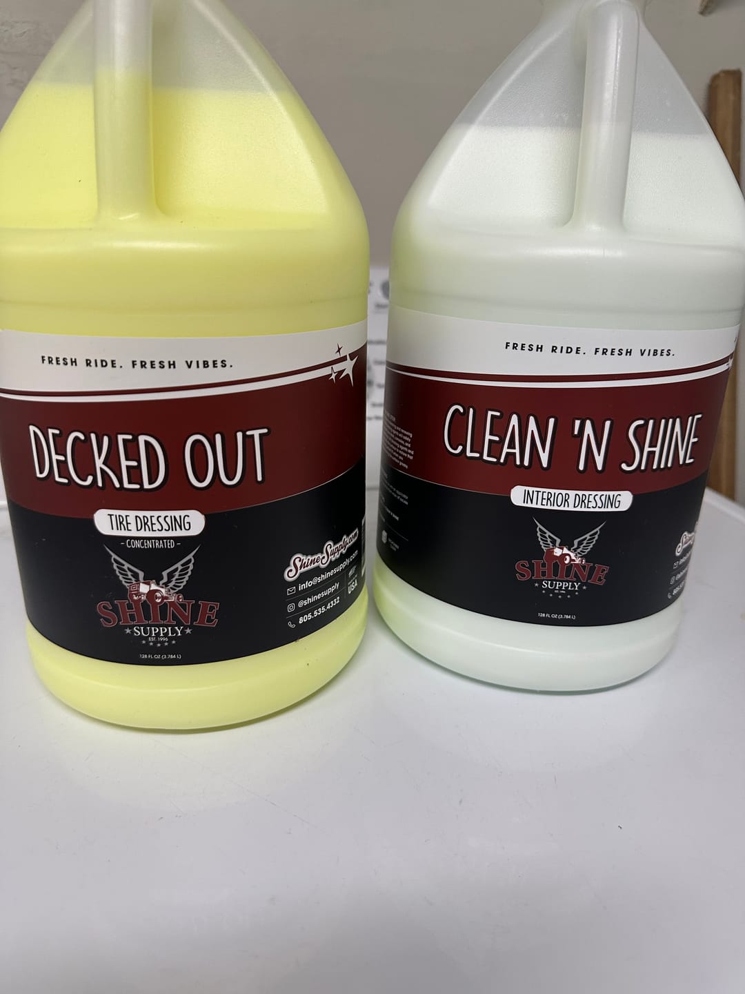Customer photo review of Shine Supply 32oz. Labels