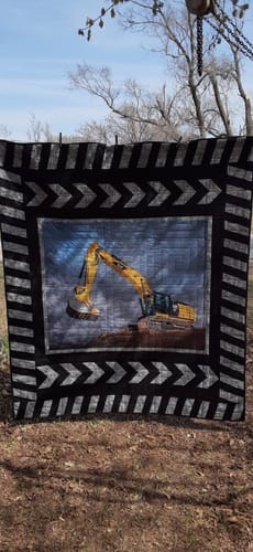 Customer photo review of Textured Gravel Fabric - Gray