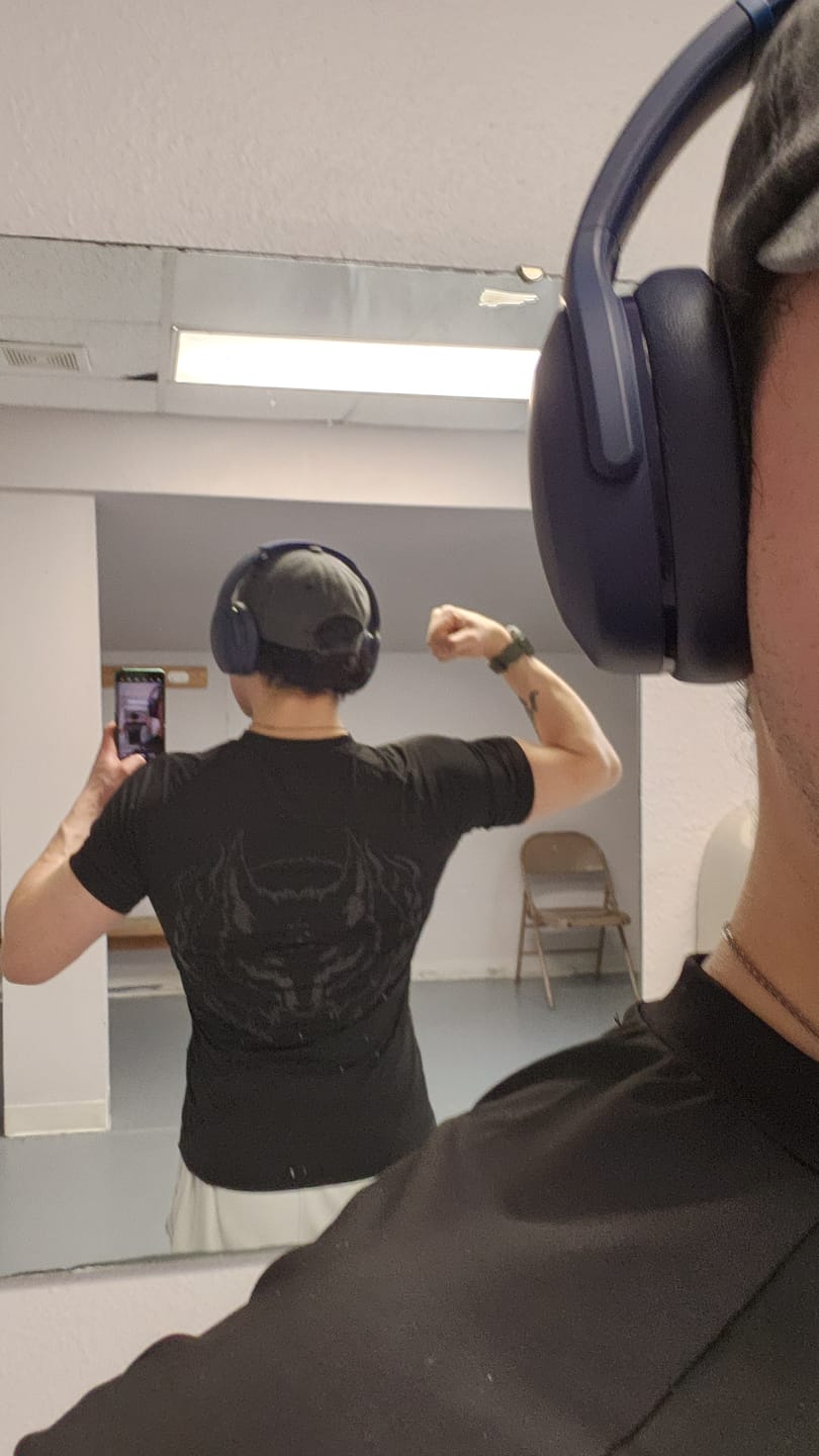 Customer photo review of Divine Hound Compression Tee