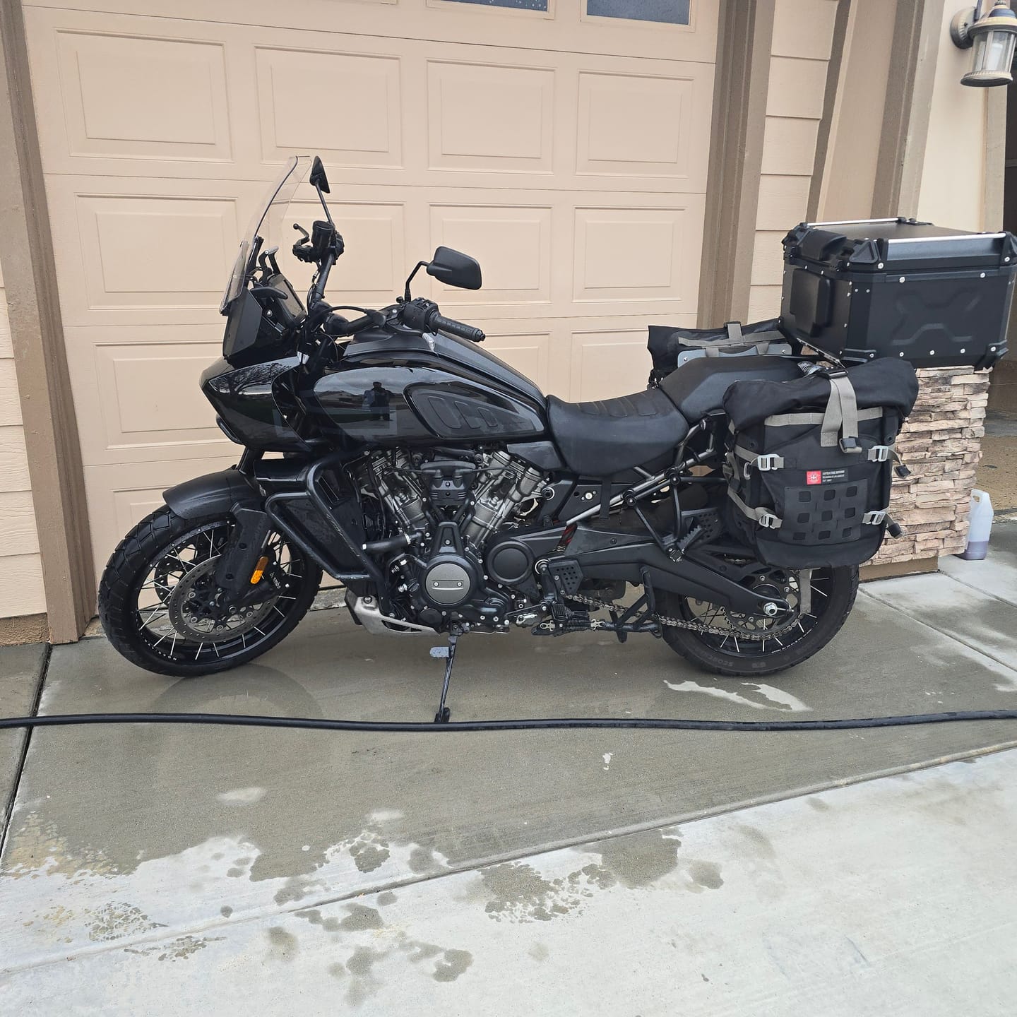 Customer photo review of 60L - Apex Large ADV Touring Panniers for Harley Pan America RA1250/S