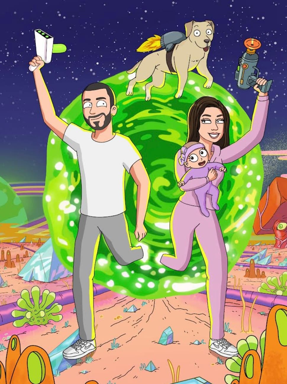 Customer photo review of 'Rick and Morty' Custom Portrait