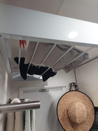 Customer photo review of Caravan Wall Mounted Drying Rack - Foldable Indoor and Outdoor