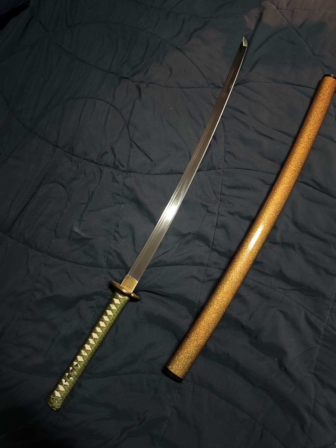 Customer photo review of The Fukyo Katana Spring Steel Double Bohi Razor Sharp