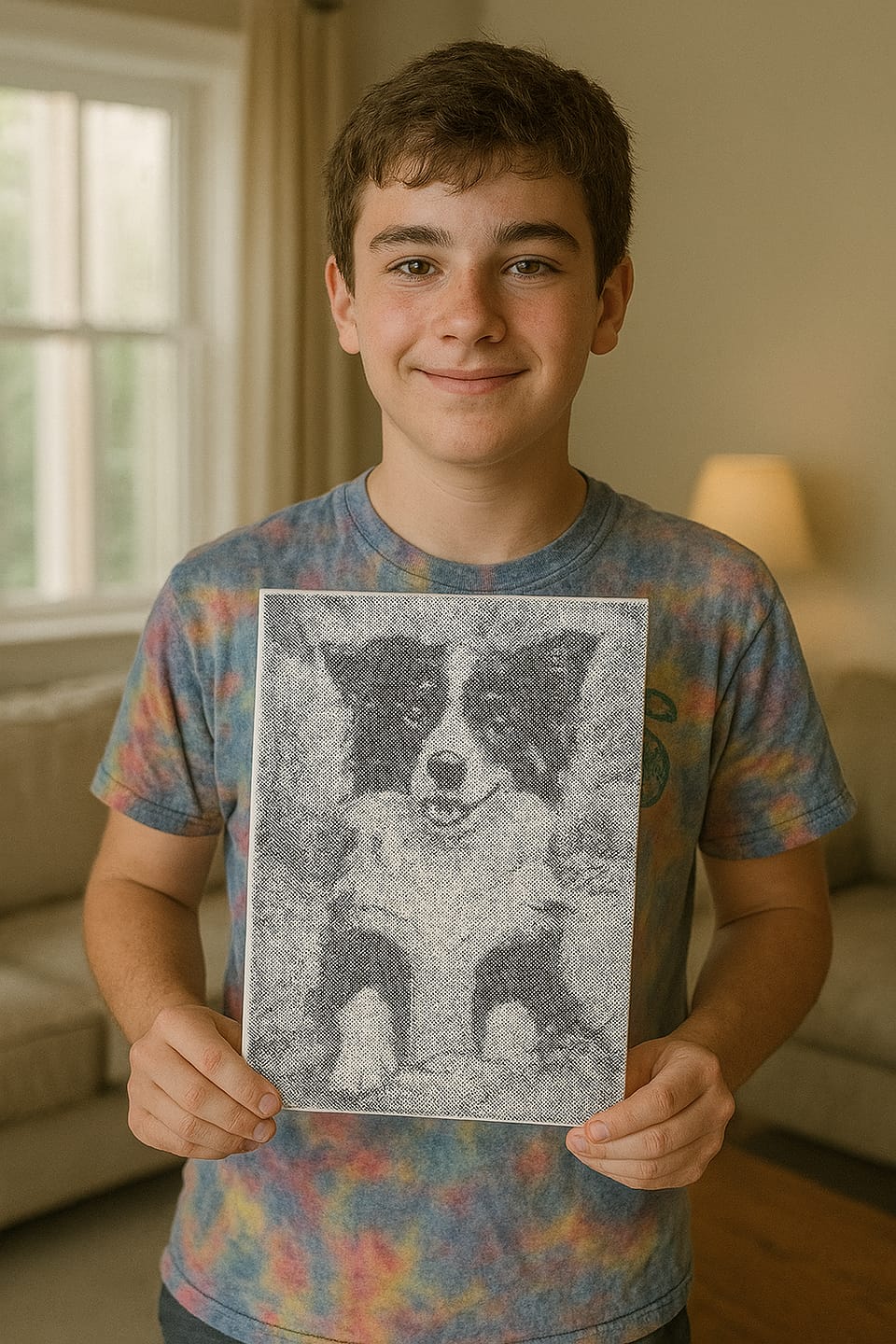 Customer photo review of Custom Photo Dot Painting Kit