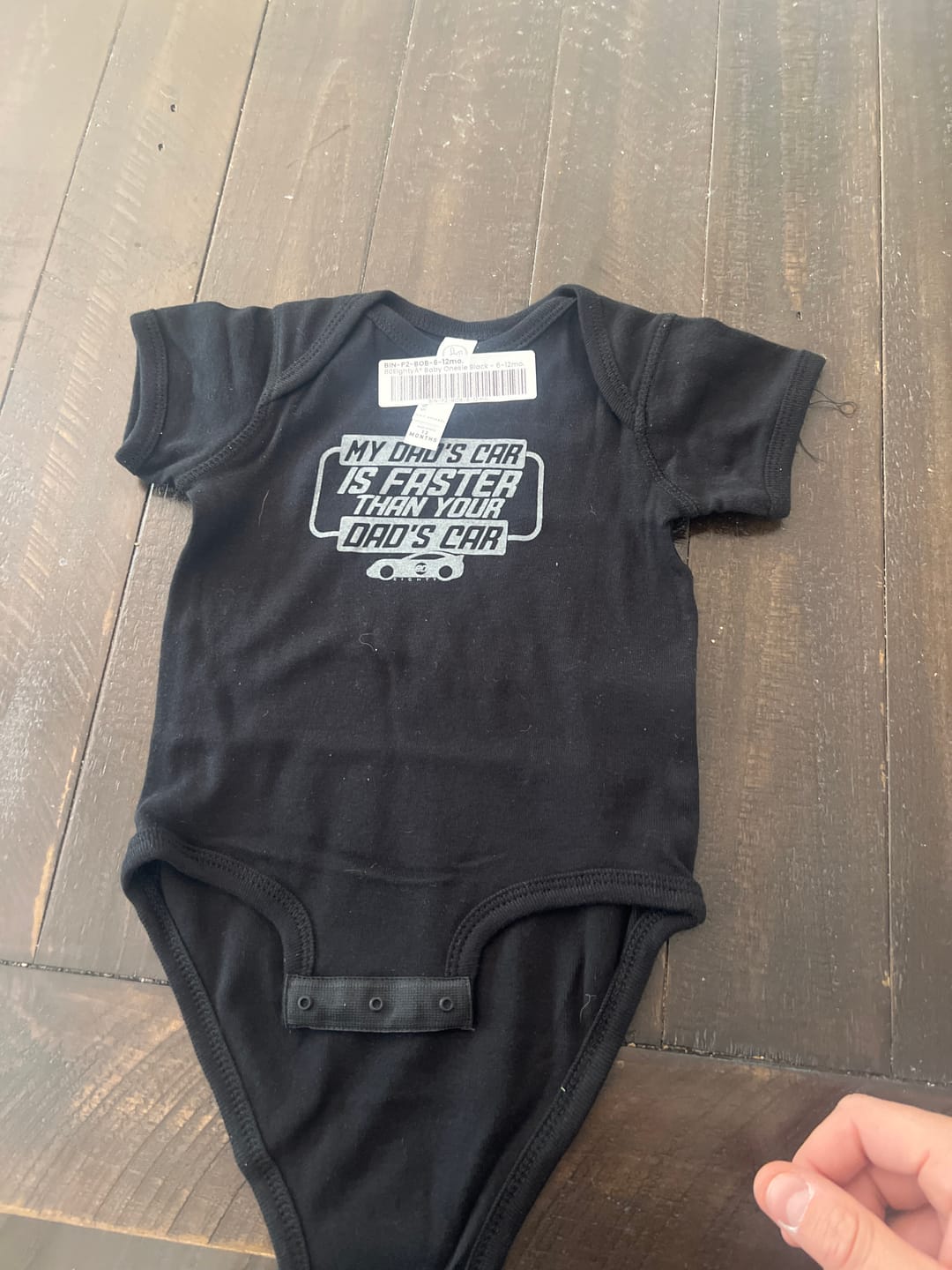 Customer photo review of 80Eighty® Baby Onesie Black