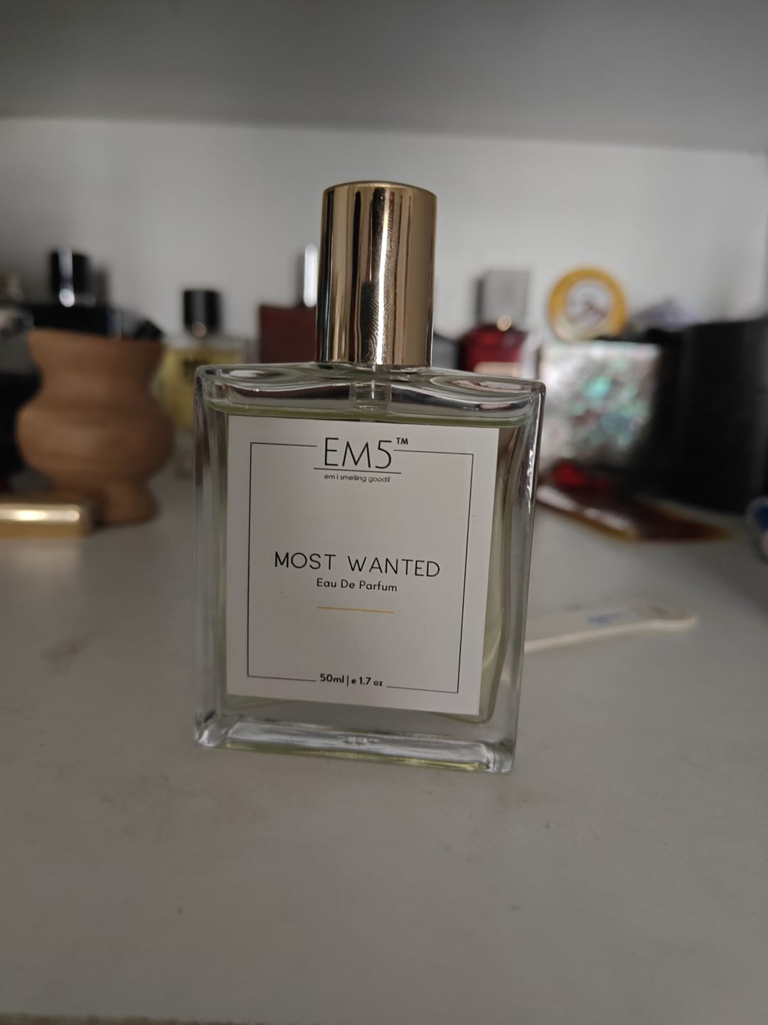 Customer photo review of EM5™ Most Wanted Perfume EDP Spray for Men | Vanilla Woody Warm Spicy Fragrance | Luxury Gift for Him | Variants Available: 50 ml Spray / 15 ml Spray