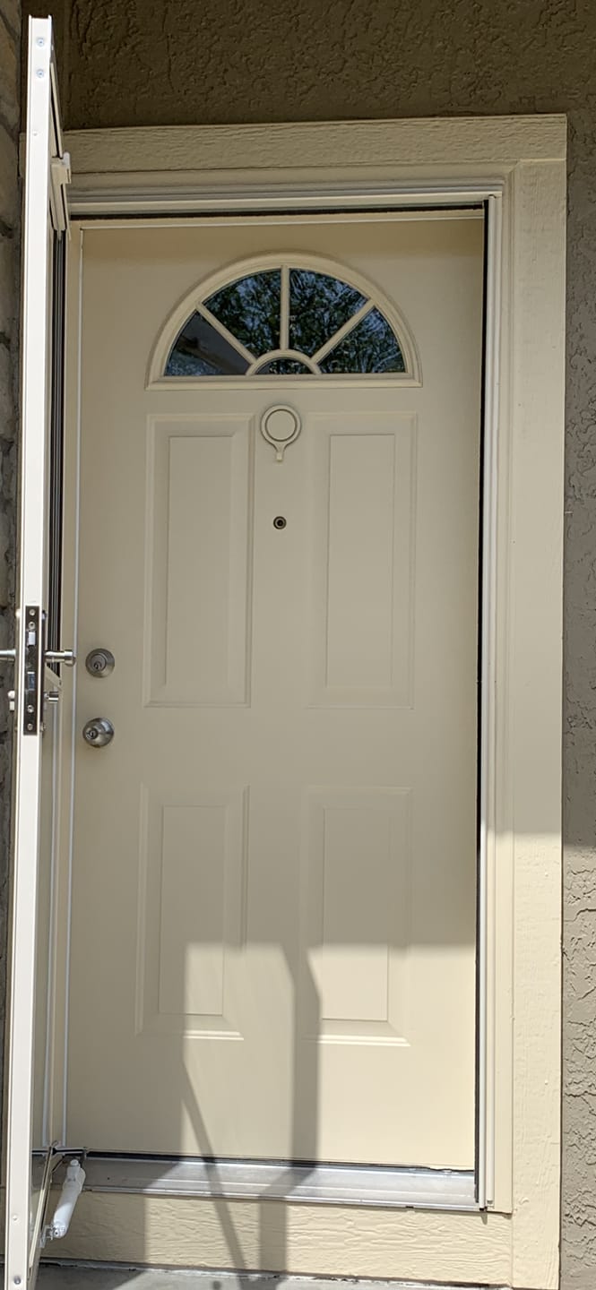 Customer photo review of Normandy Glass and Frame Kit (Fanlite 24" x 12" Frame Size)