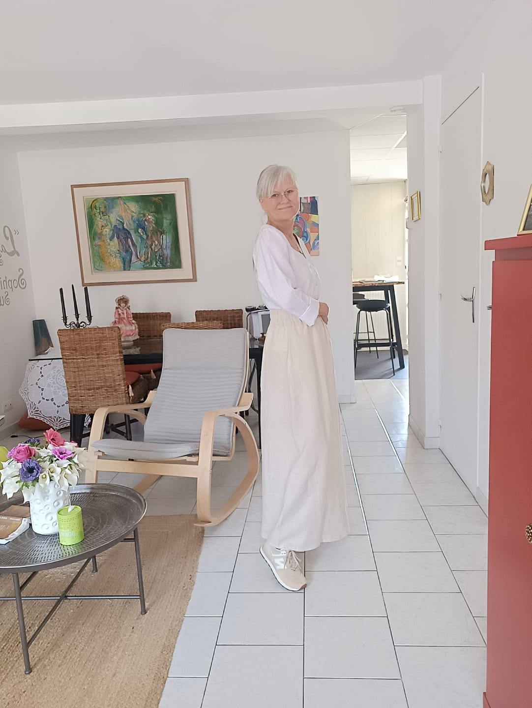 Customer photo review of Blouse Flora - lin blanc