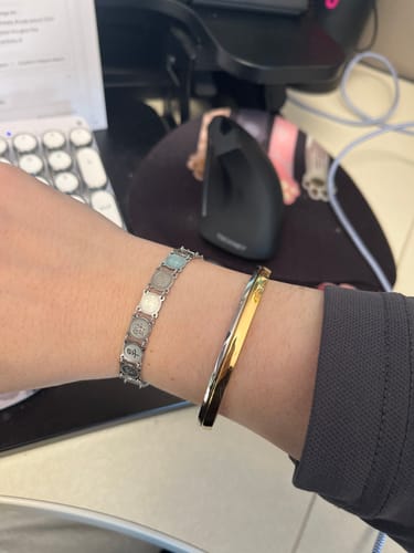 Customer photo review of Two Toned Everyday Bangle