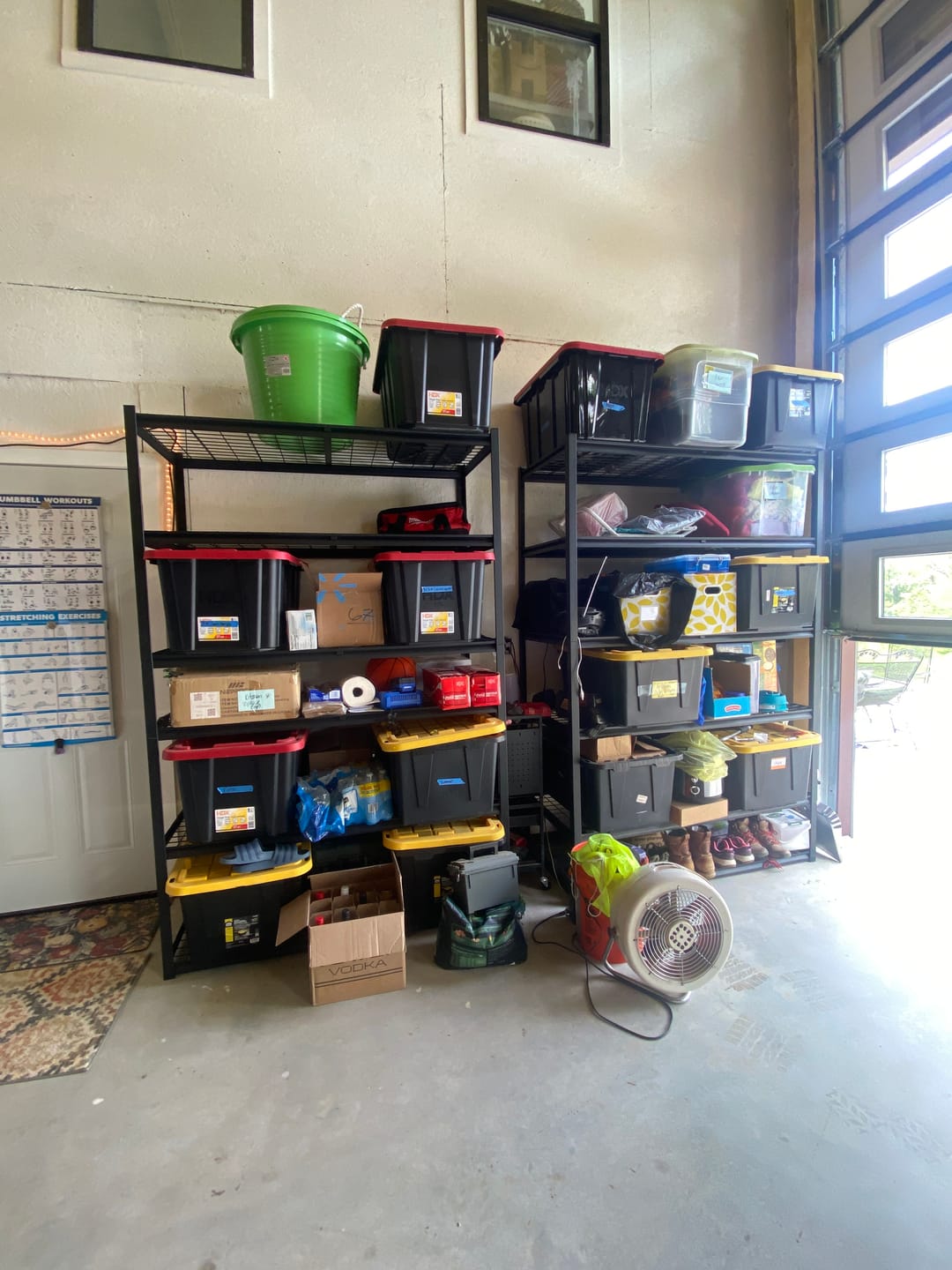 Customer photo review of REIBII 55.2"W x 26"D 6-Tier Storage Shelves For Garage, 3500LBS Adjustable Heavy Duty Shelving Units for Basement, Warehouse, Workshop