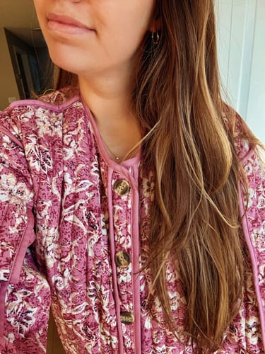 Customer photo review of Layla Floral Quilted Jacket