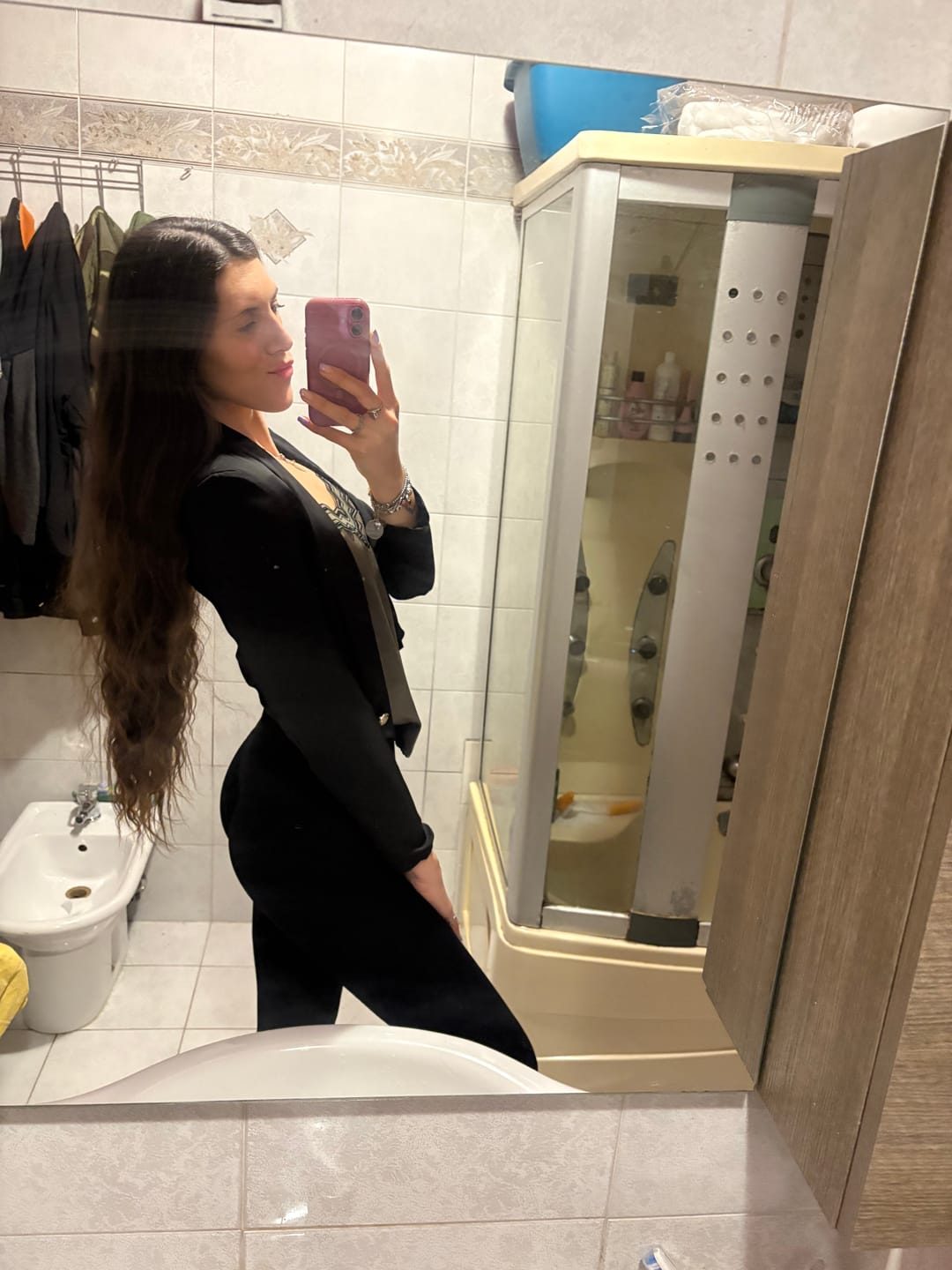 Customer photo review of Leggings a Zampa di Elefante Nero