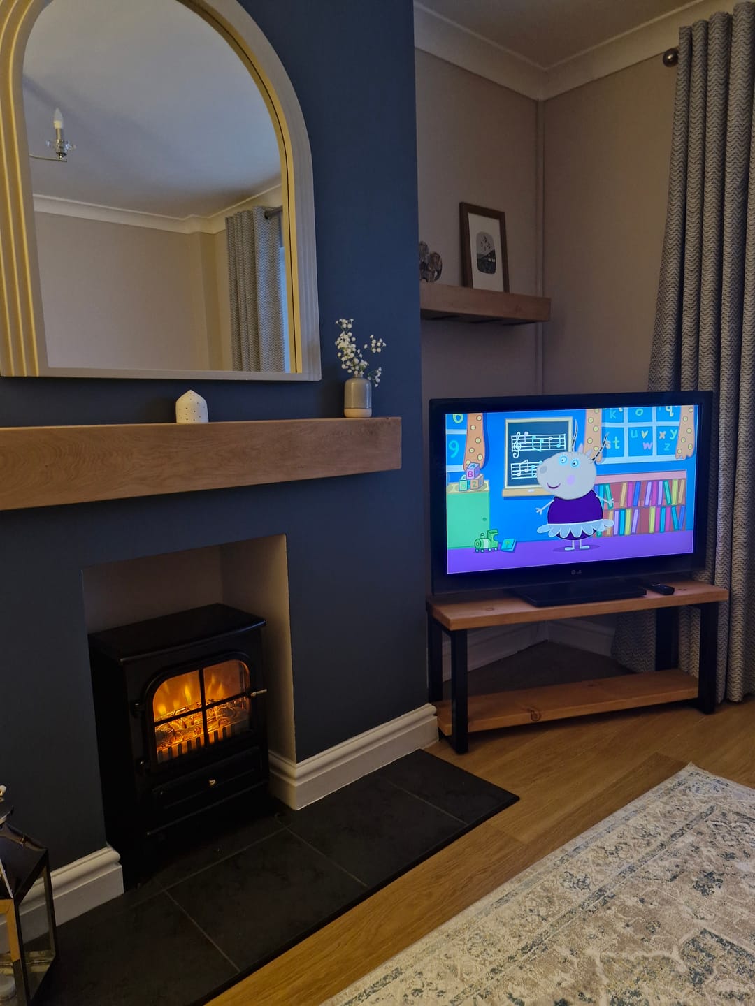Customer photo review of Industrial style TV Stand | Media Unit