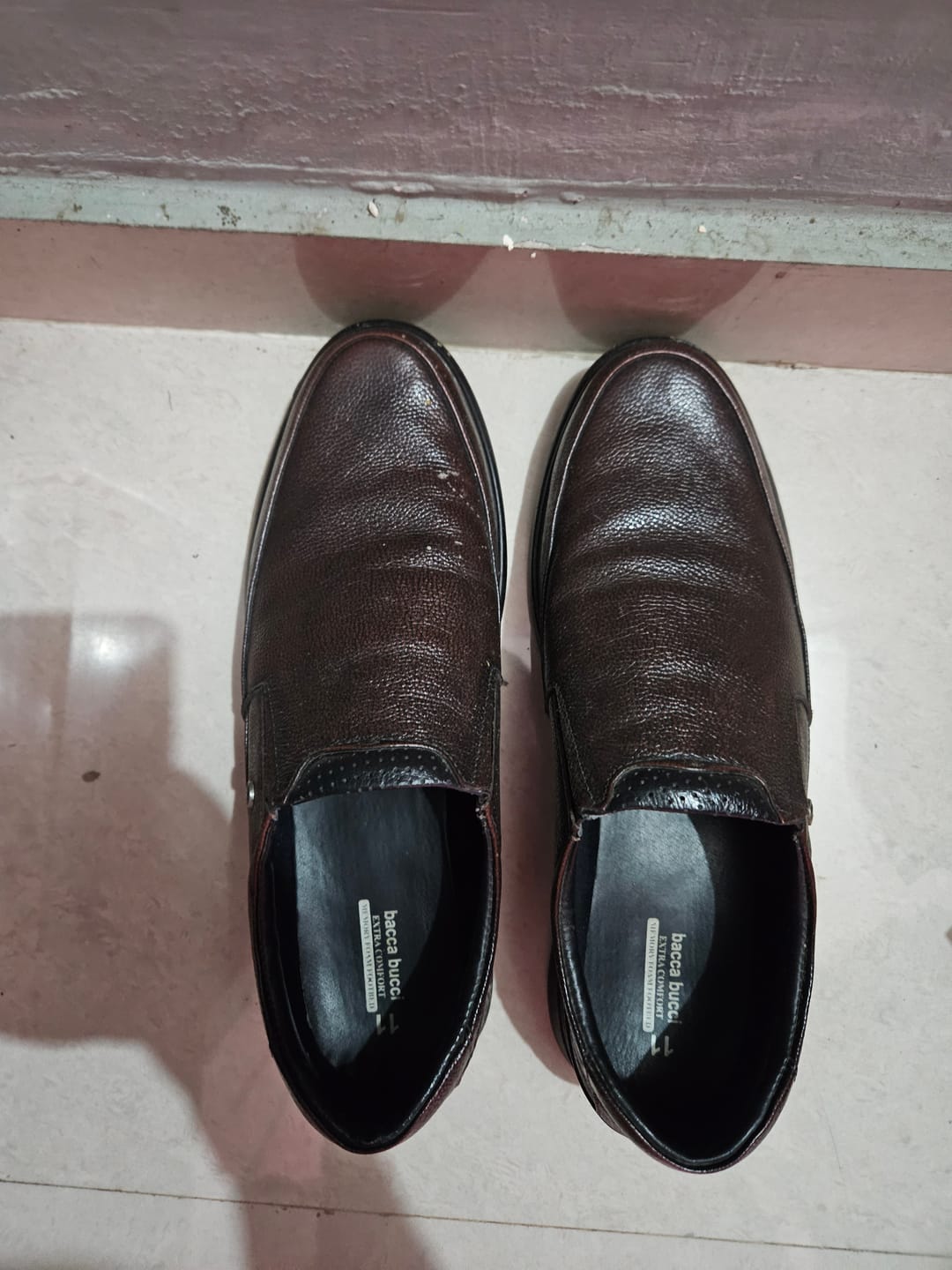 Customer photo review of Bacca Bucci Leather Office Slip-ons Formal Shoes | UK- 06 to 14