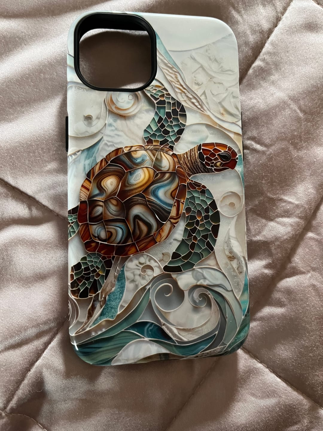 Customer photo review of Sea Turtle Stained Glass Design 1 Print iPhone Case