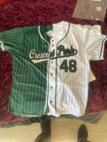 Customer photo review of Custom Full Button Baseball Jersey Personalized Team Uniform Sports Split Shirts