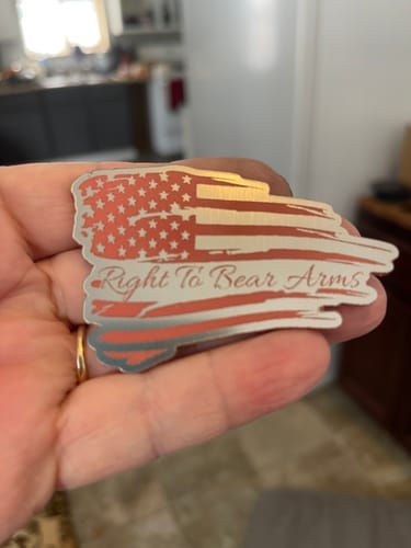 Customer photo review of Acrylic Panel - Stainless Steel / Red (12"x24") - 1/16” thickness