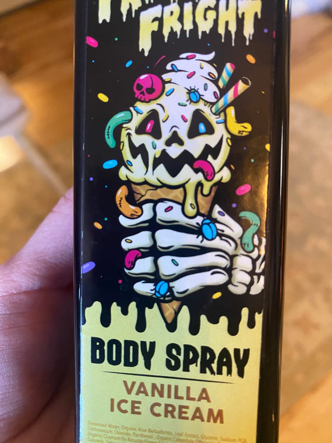 Customer photo review of Frozen Fright Body Spray