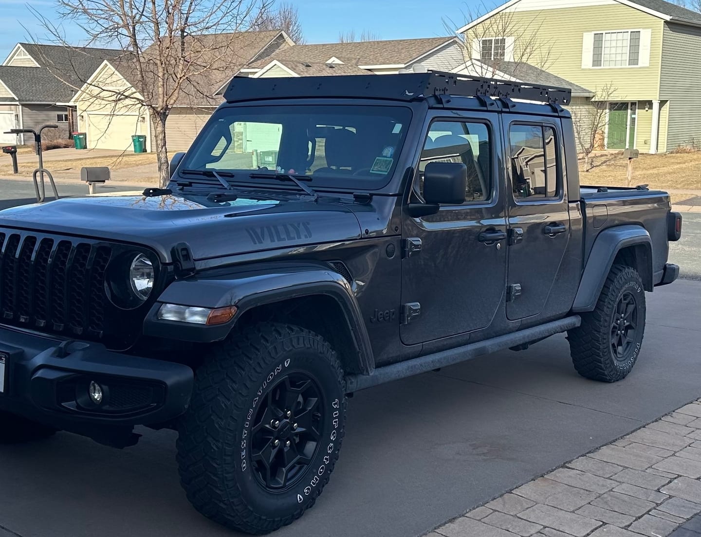 Customer photo review of Modular Roof Rack for the Jeep gladiator