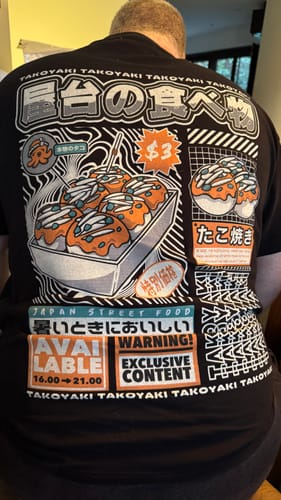Customer photo review of Takoyaki T-Shirt
