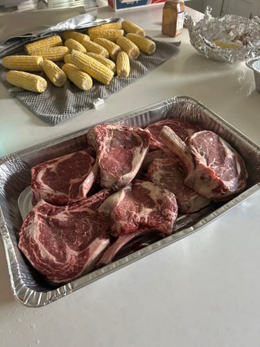 Customer photo review of Buy 3 Tomahawk Ribeyes, get a free Black Garlic Salt