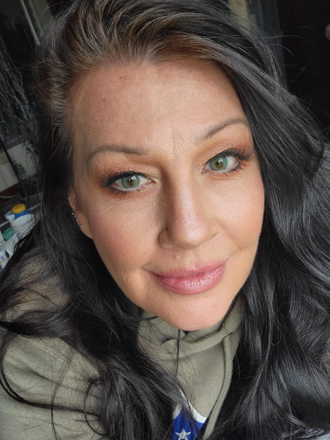 Customer photo review of Cherry OCEAN Blue Prescription Colored Contact Lenses