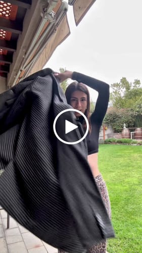 Customer video review of Blazer Tejido Tartan Gray