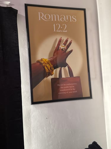 Customer photo review of Art Print Bundle : Isaiah 41:10 + Romans 12:2