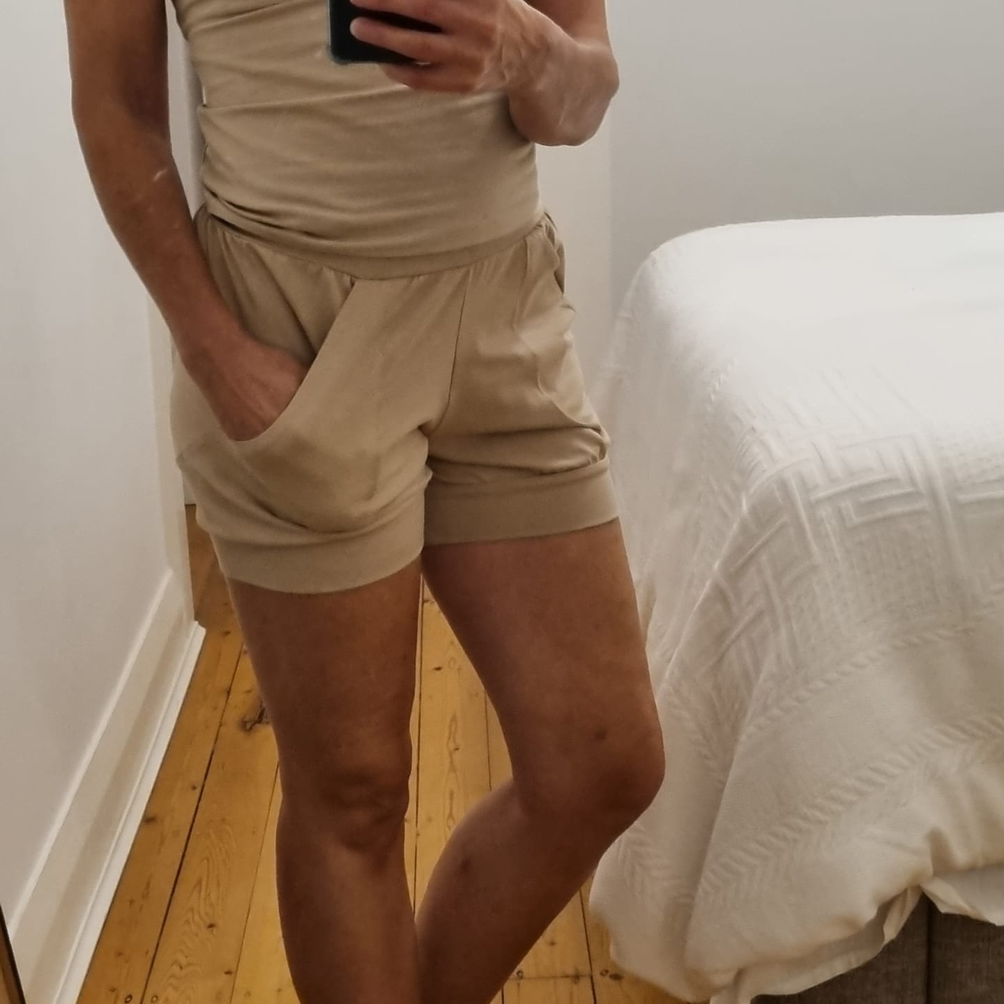 Customer photo review of Organic Cotton Slouchy Shorts