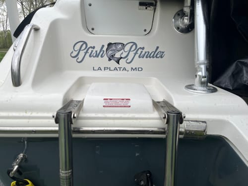 Customer photo review of Custom Digital Boat Name Logo Design
