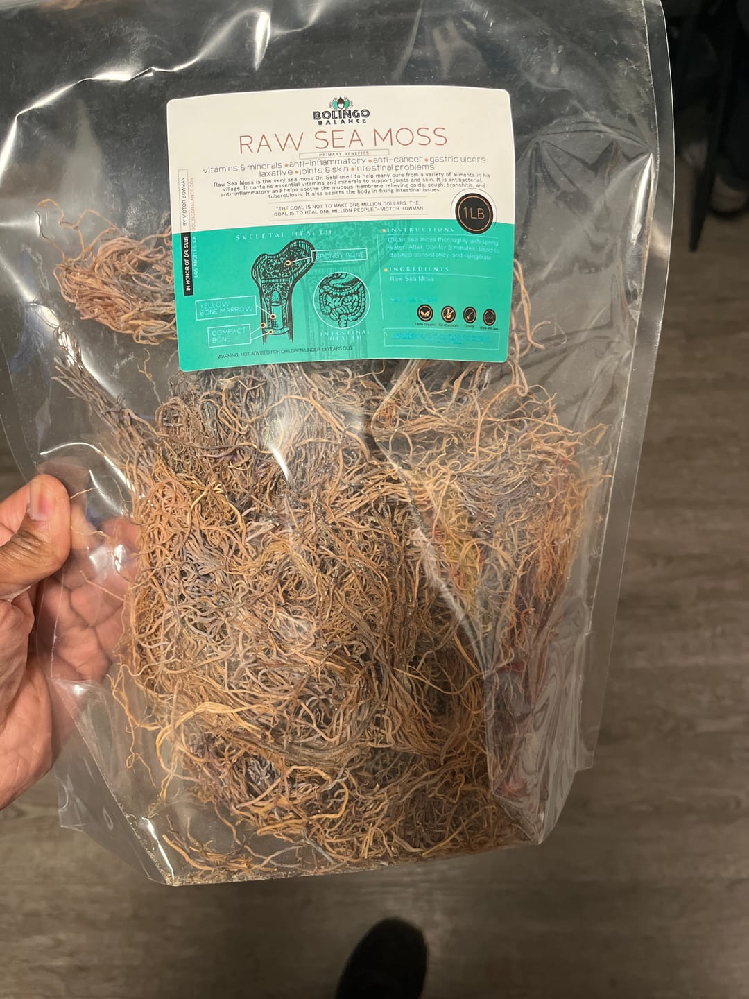 Customer photo review of 1 POUND RAW SEA MOSS