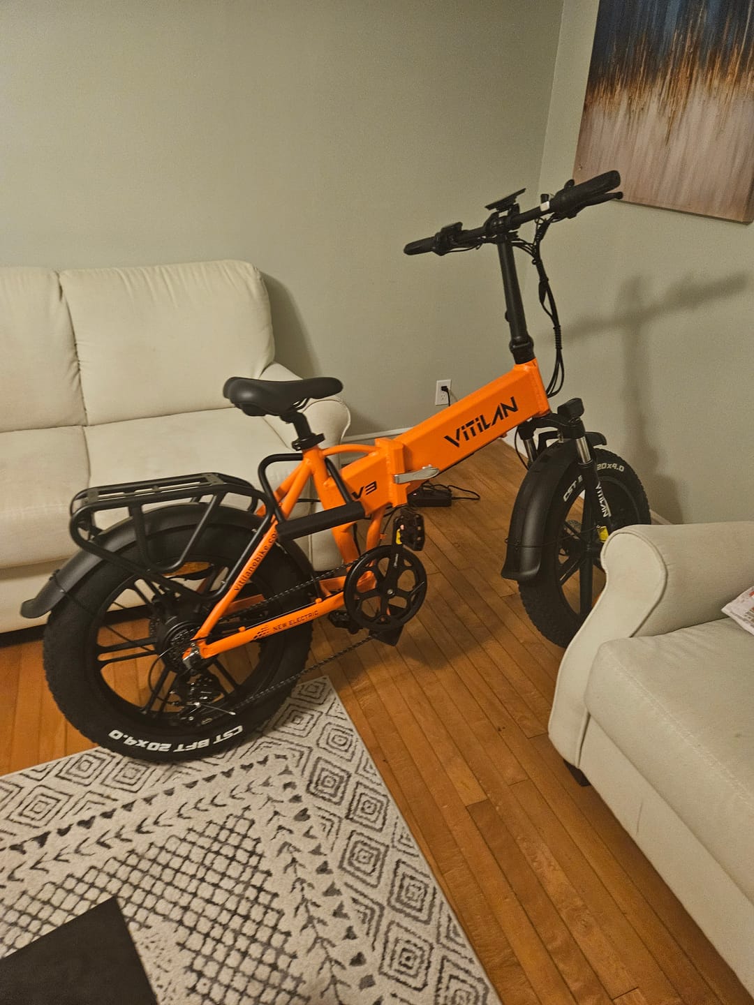 Customer photo review of V3 2.0 Folding Fat Tires Adult All Terrain Electric Bike