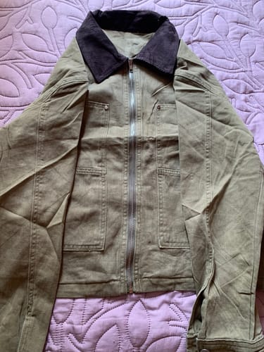 Customer photo review of CHAQUETA CAZADORA VINTAGE VERDE